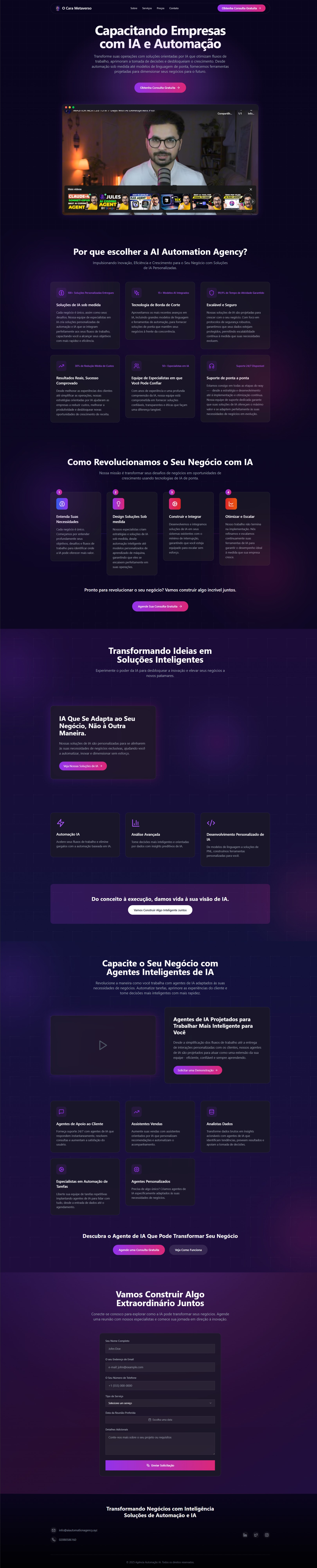 Demonstração da plataforma de IA